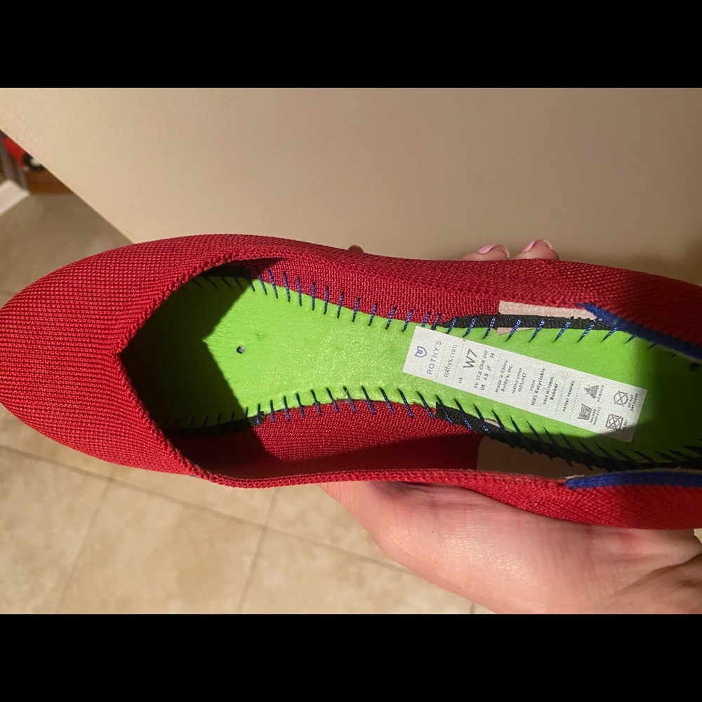 🍷🌶 Rothys awesome scooter red size 7 - Picture 7 of 11
